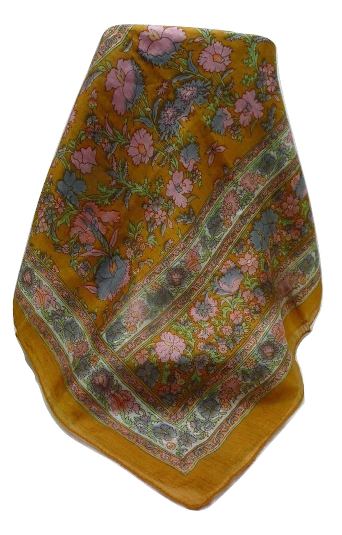 Tradizionale Sciarpa Longa di Seta Khattar Gold