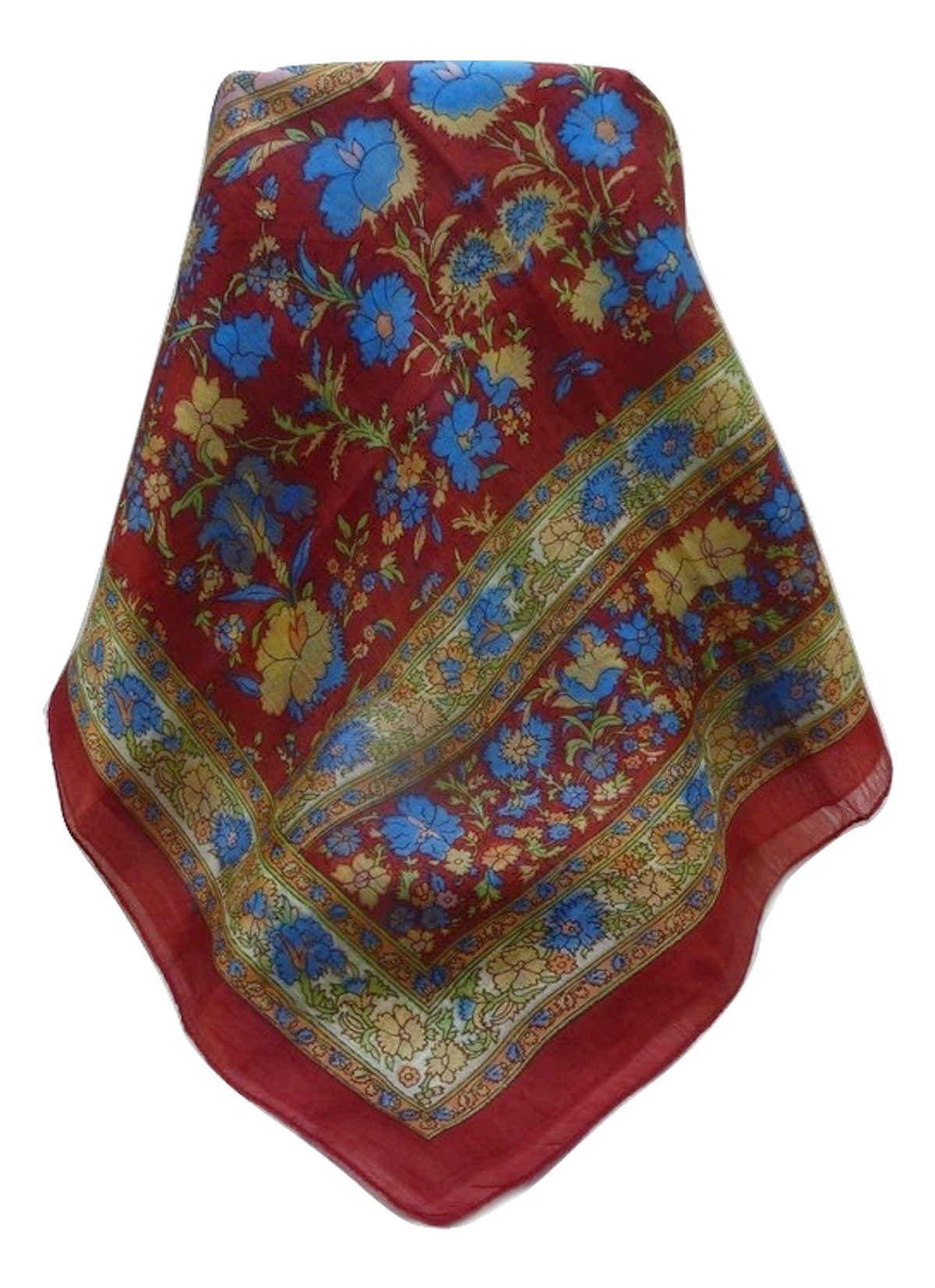 Tradizionale Sciarpa Longa di Seta Khattar Rose