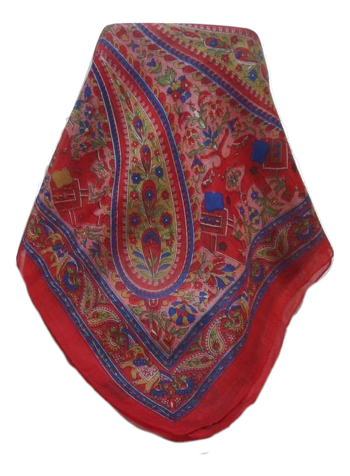 Mulberry Silk Traditional Long Scarf  Kriti Scarlet by Pashmina & Silk