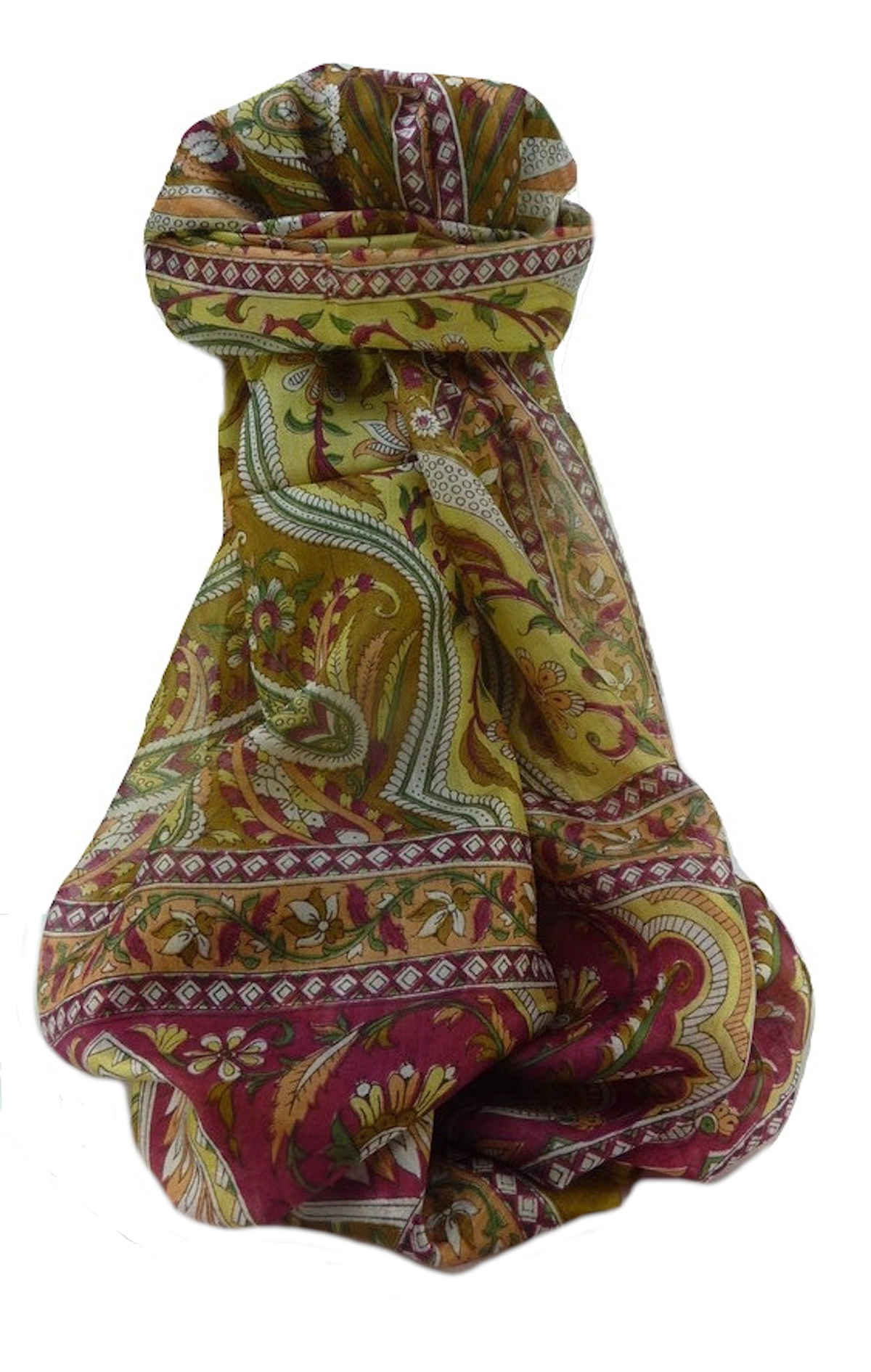 Mulberry Silk Traditional Long Scarf  Meri Chestnut by Pashmina & Silk