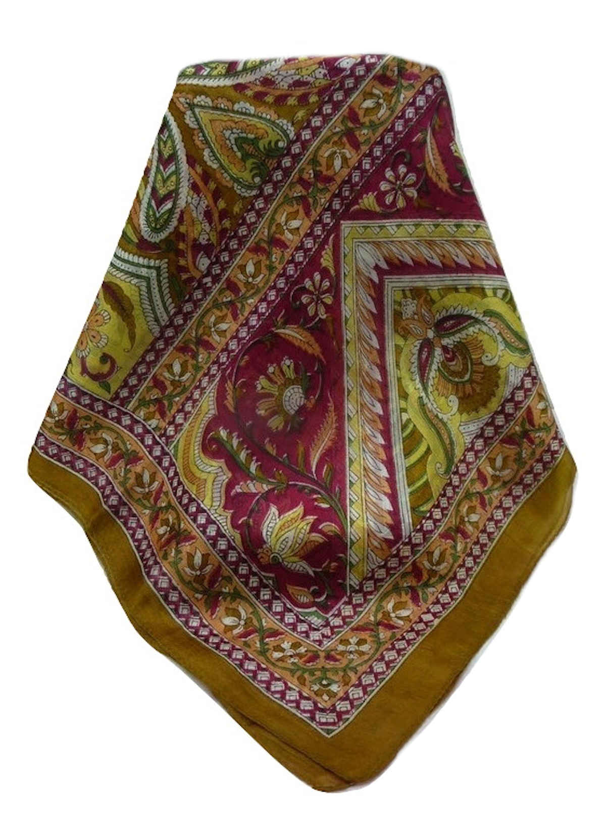 Mulberry Silk Traditional Long Scarf  Meri Chestnut by Pashmina & Silk