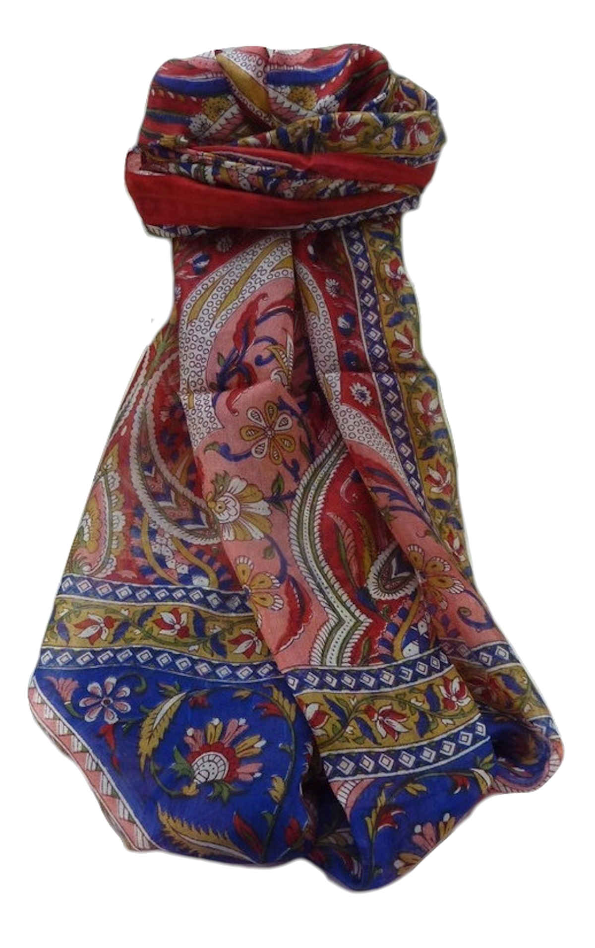 Mulberry Silk Traditional Long Scarf  Meri Scarlet by Pashmina & Silk