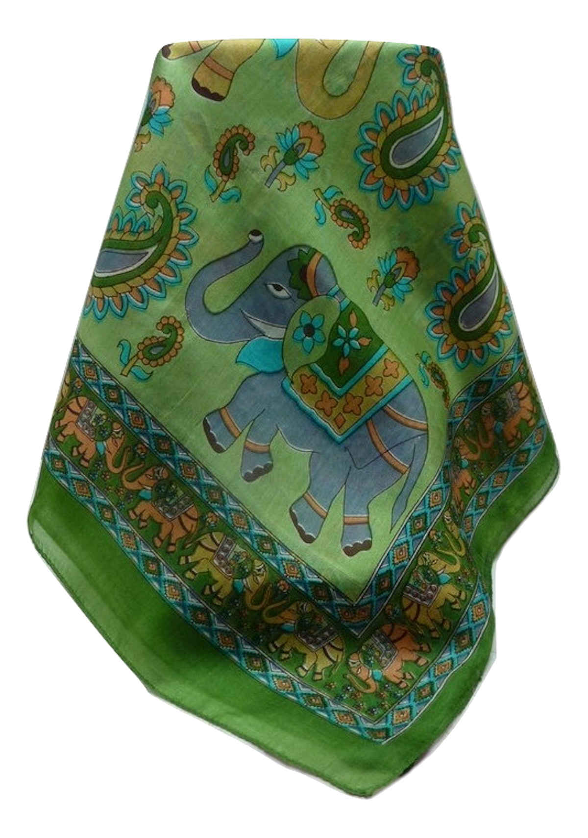 Tradizionale Sciarpa Longa di Seta Qamar Fern