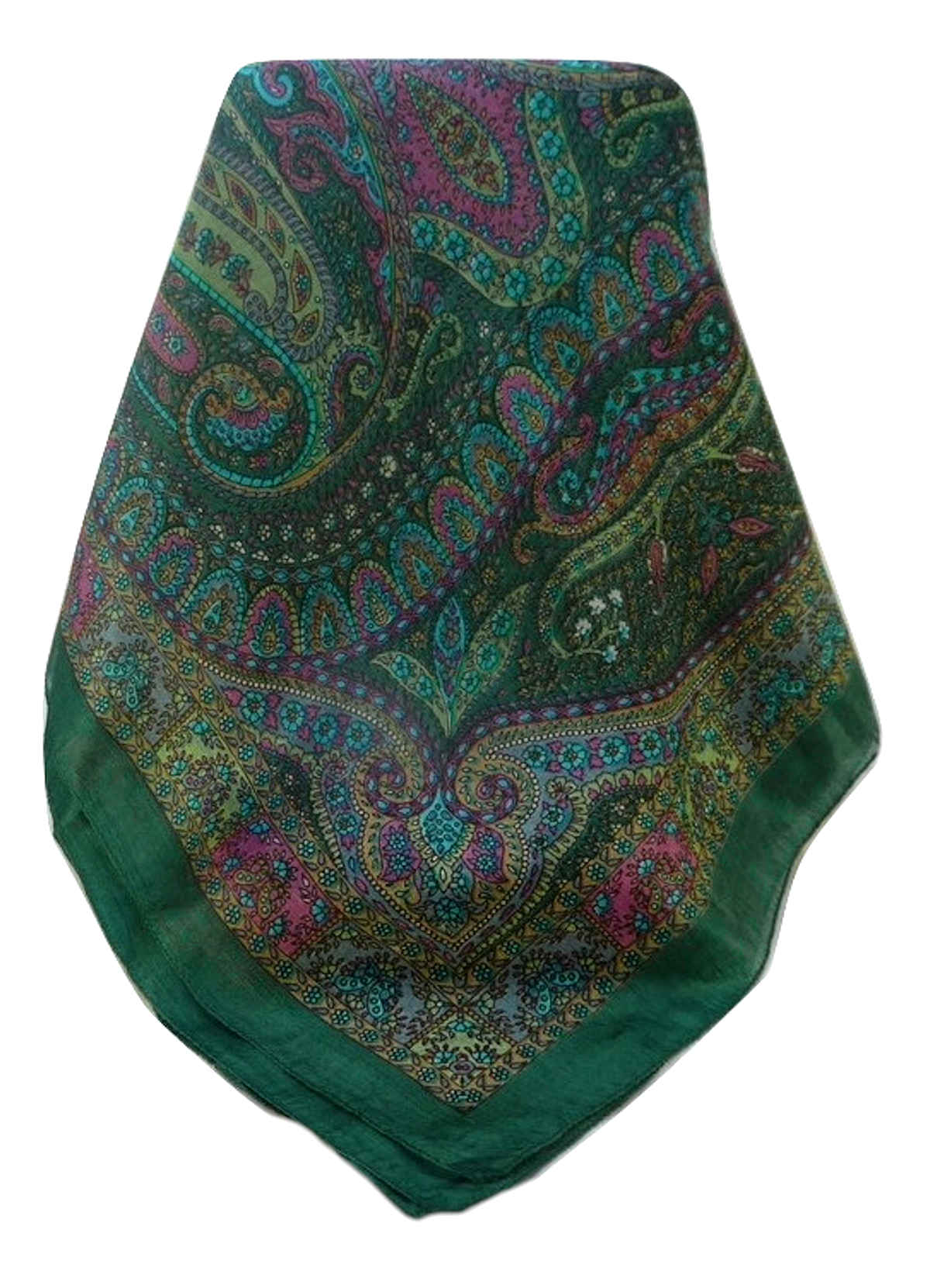 Mulberry Silk Traditional Long Scarf  Ranveer Sage by Pashmina & Silk