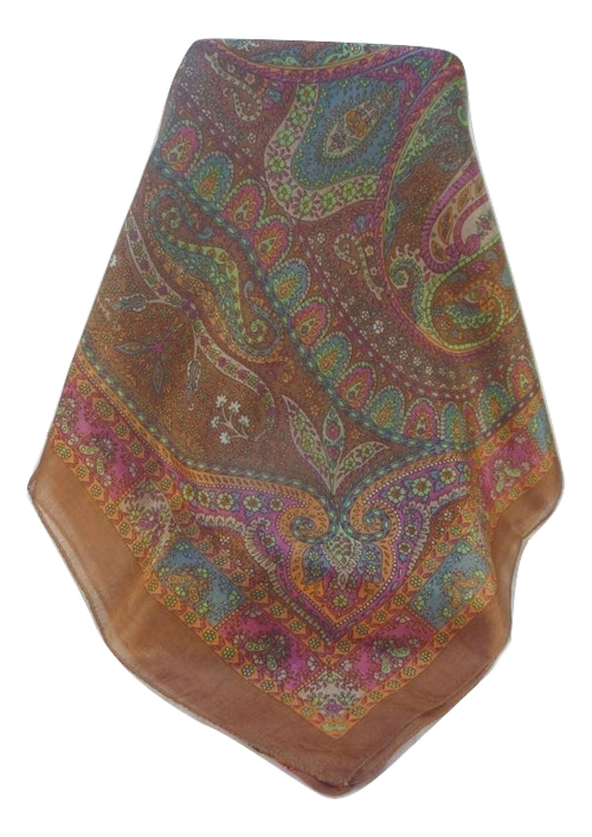 Mulberry Silk Traditional Long Scarf  Ranveer Chestnut by Pashmina & Silk