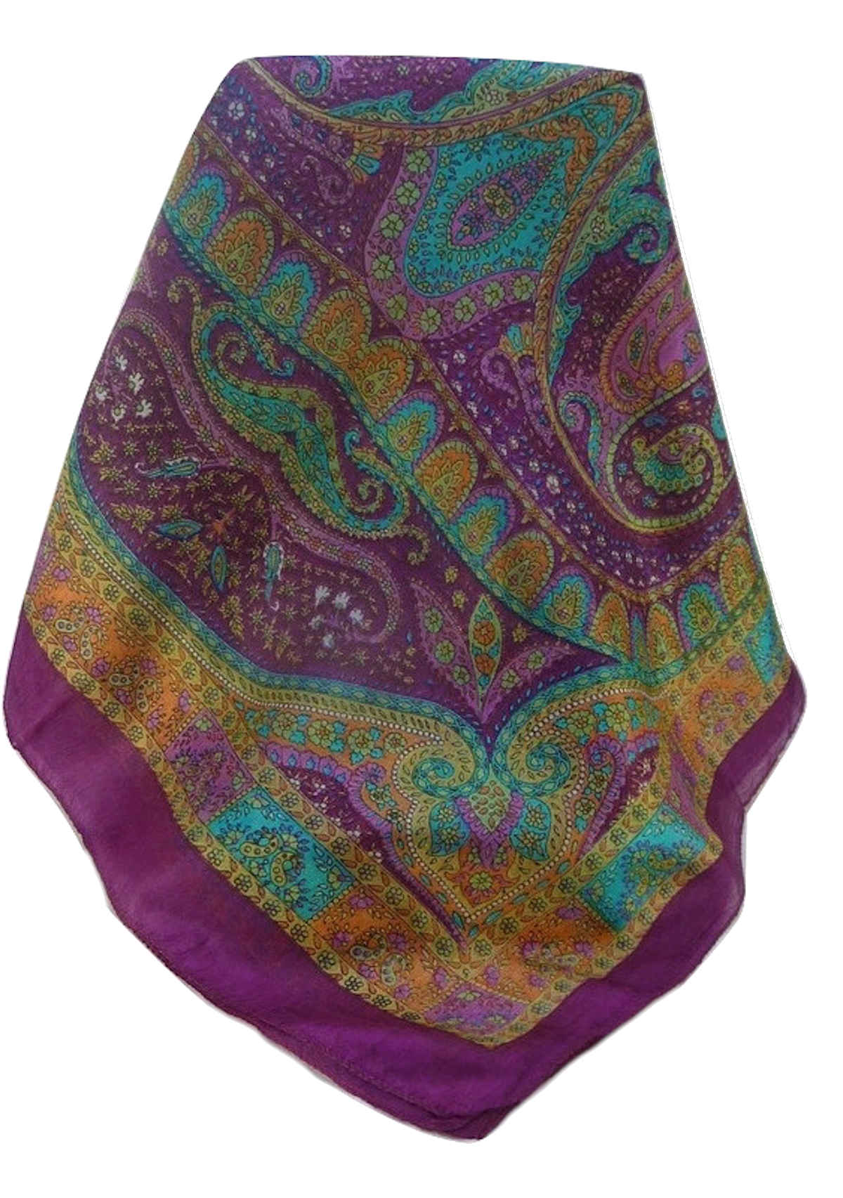 Mulberry Silk Traditional Long Scarf  Ranveer Violet by Pashmina & Silk