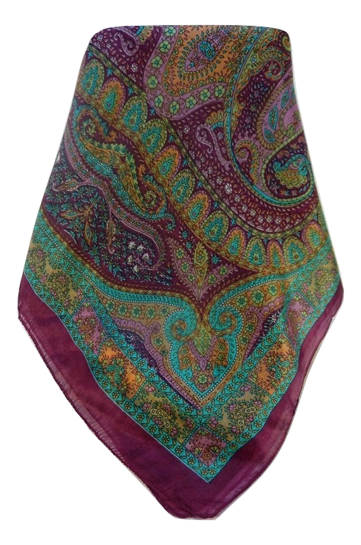 Mulberry Silk Traditional Long Scarf  Ranveer Maroon by Pashmina & Silk