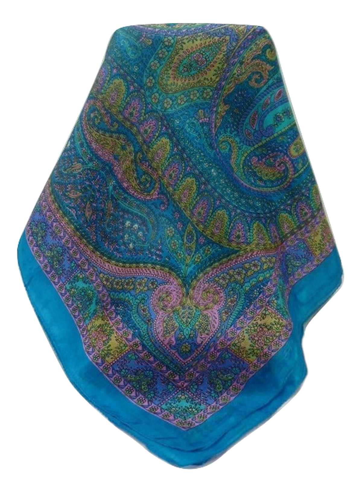 Mulberry Silk Traditional Long Scarf  Ranveer Aqua by Pashmina & Silk