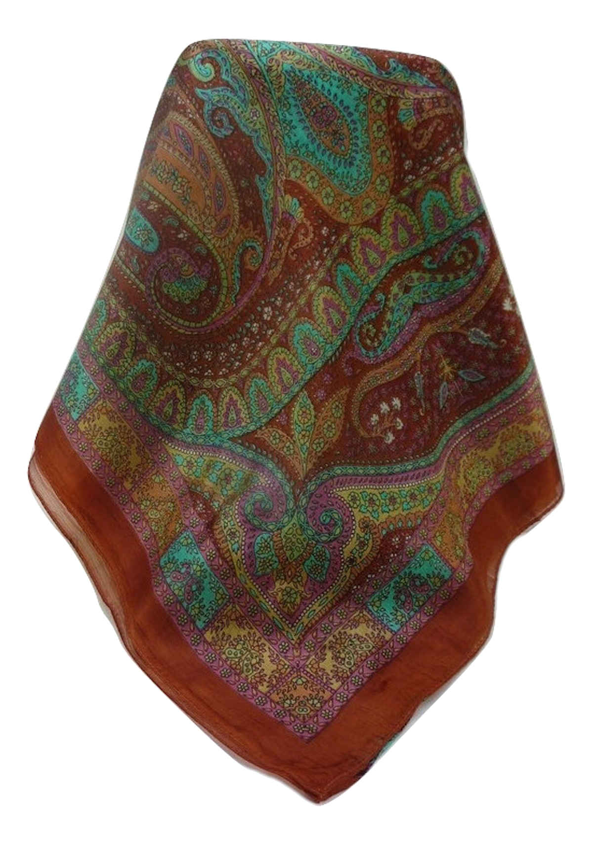 Mulberry Silk Traditional Long Scarf  Ranveer Copper by Pashmina & Silk