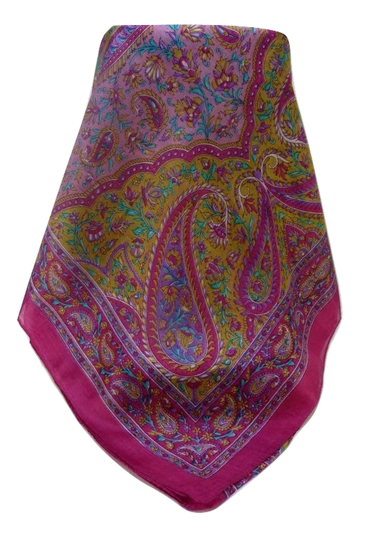 Mulberry Silk Traditional Long Scarf  Shivaji Pink by Pashmina & Silk