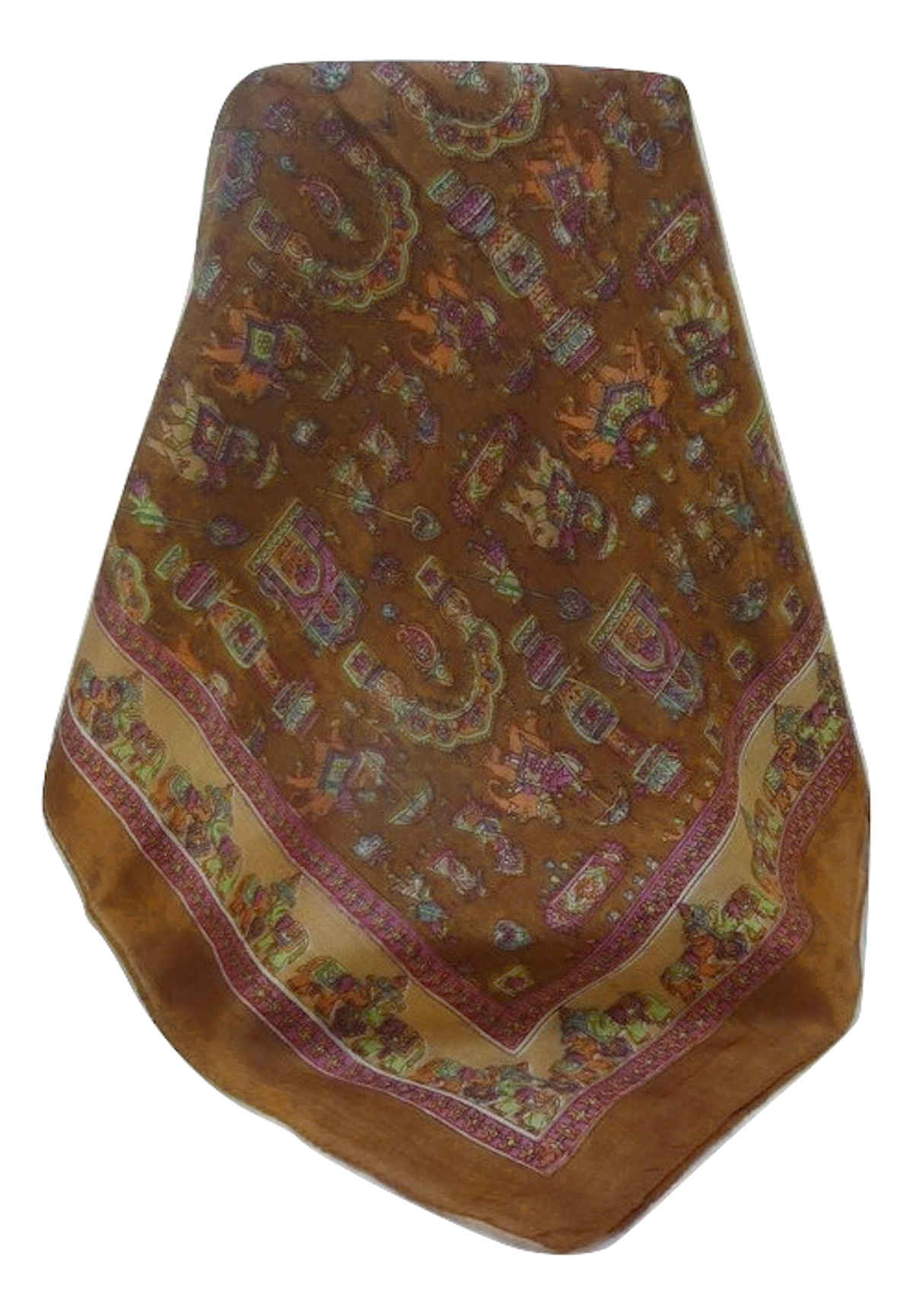 Mulberry Silk Traditional Long Scarf  Vimi Chestnut by Pashmina & Silk