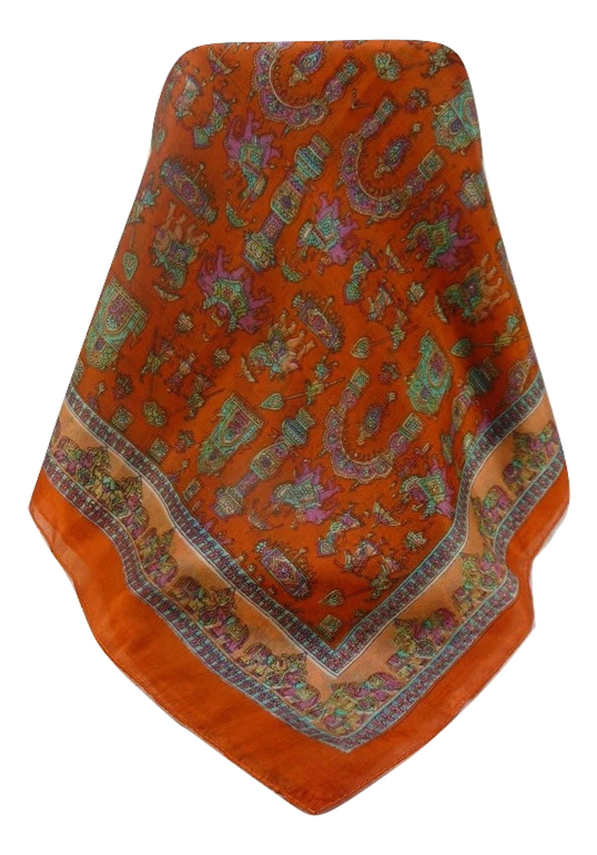 Mulberry Silk Traditional Long Scarf  Vimi Marigold by Pashmina & Silk
