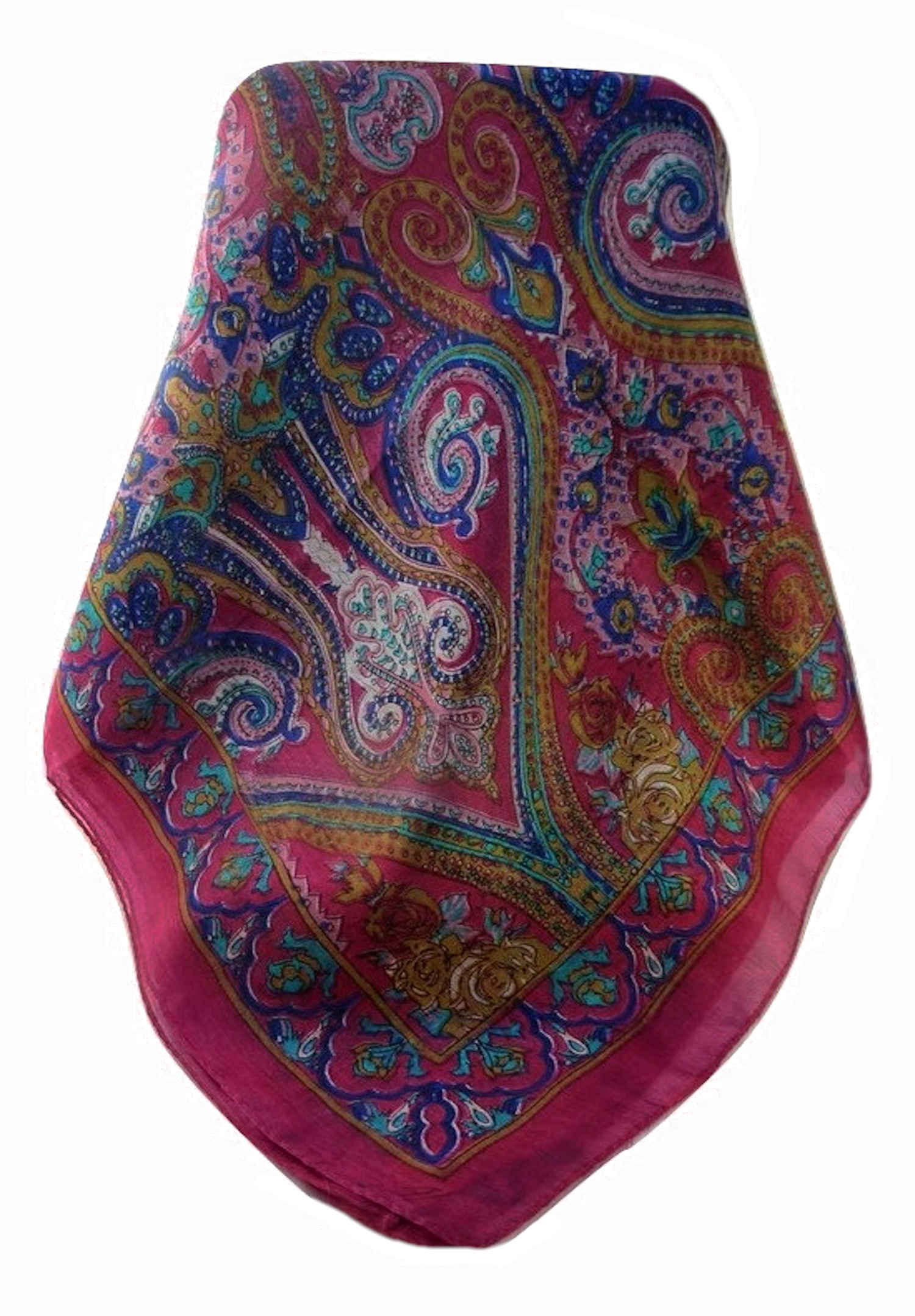 Foulard Traditional Soie de Mûrier Yaar Pink