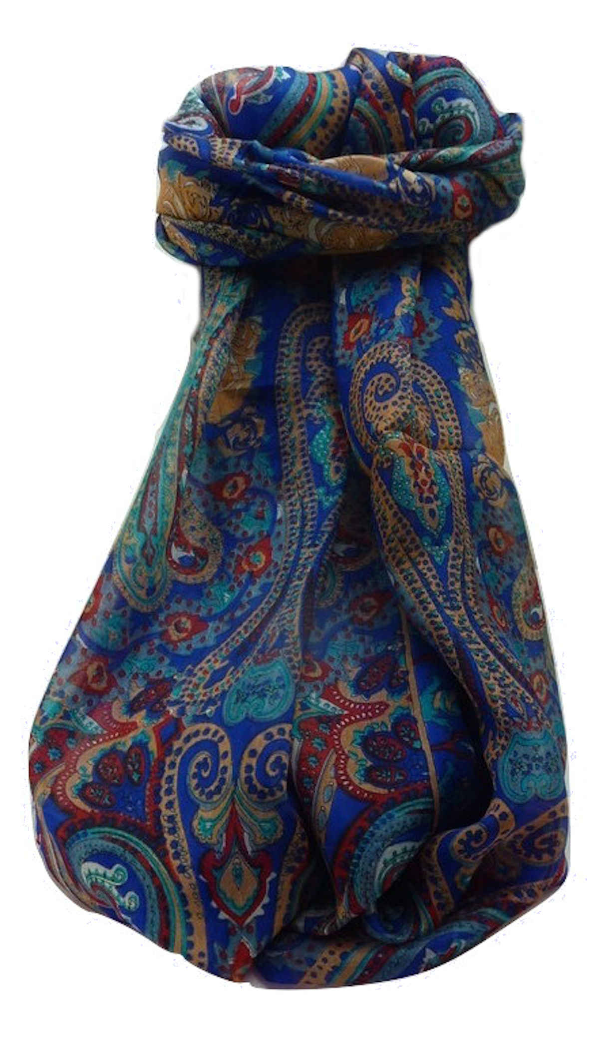 Foulard Traditional Soie de Mûrier Yaar Blue