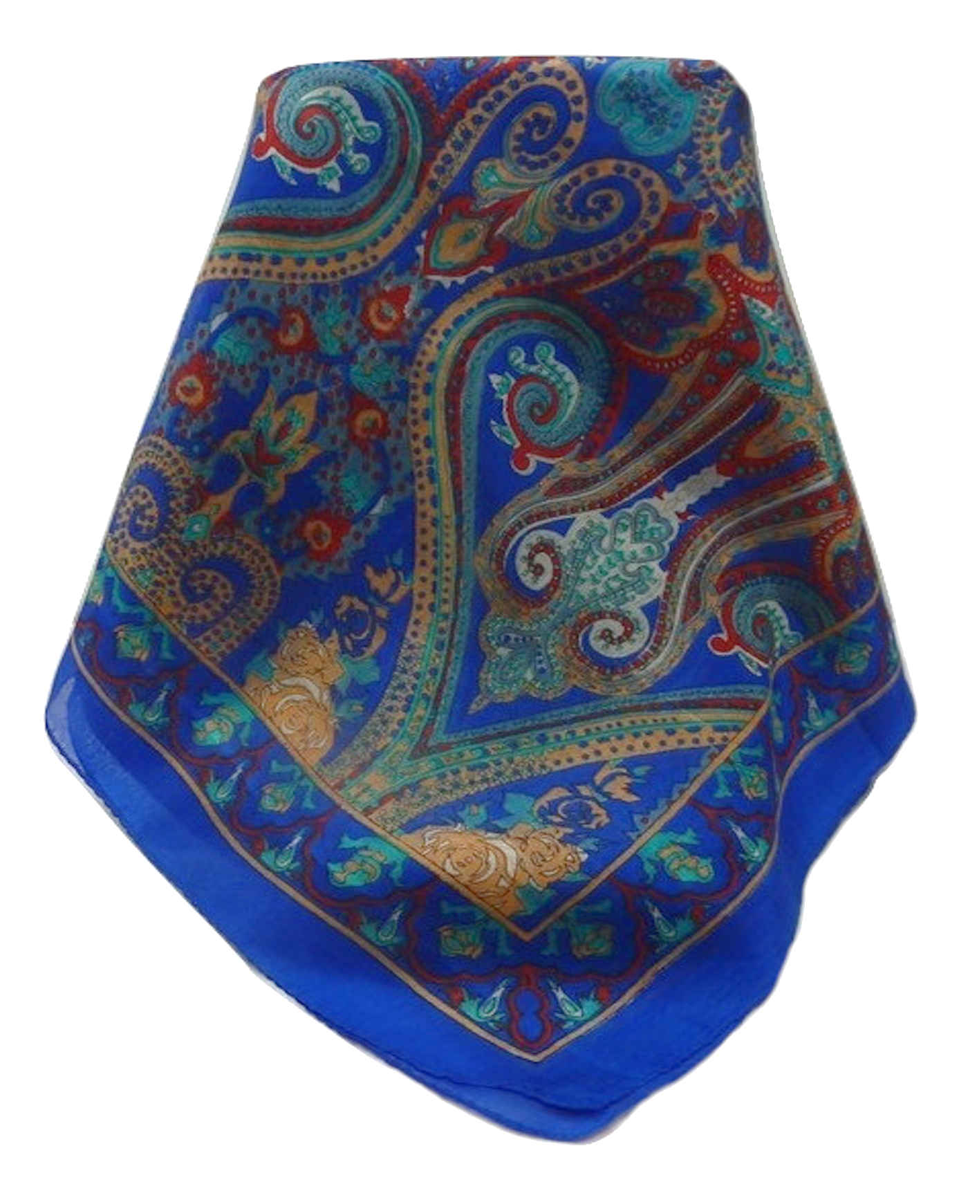 Foulard Traditional Soie de Mûrier Yaar Blue