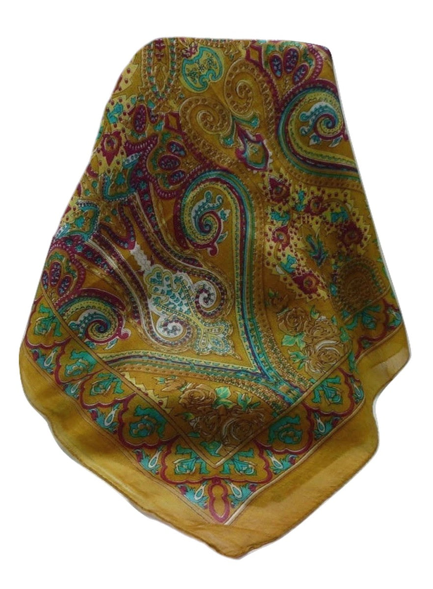 Foulard Traditional Soie de Mûrier Yaar Chestnut