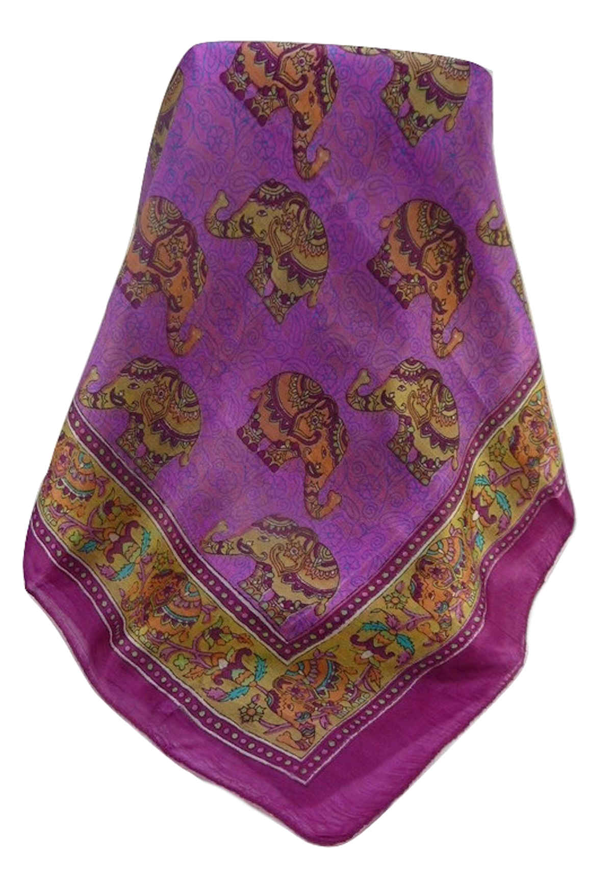 Mulberry Silk Traditional Long Scarf  Yahan Pink by Pashmina & Silk