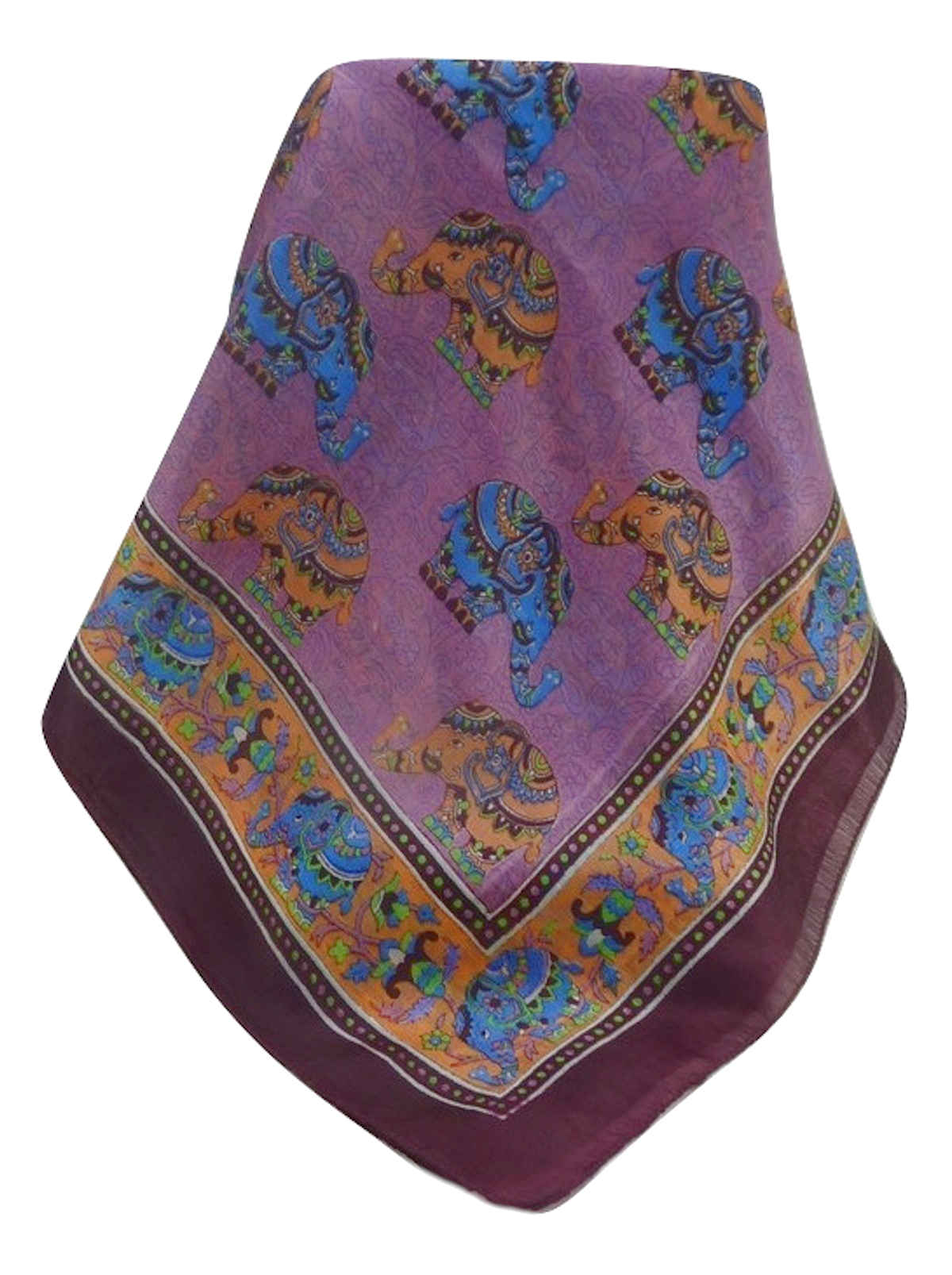 Mulberry Silk Traditional Long Scarf  Yahan Maroon by Pashmina & Silk