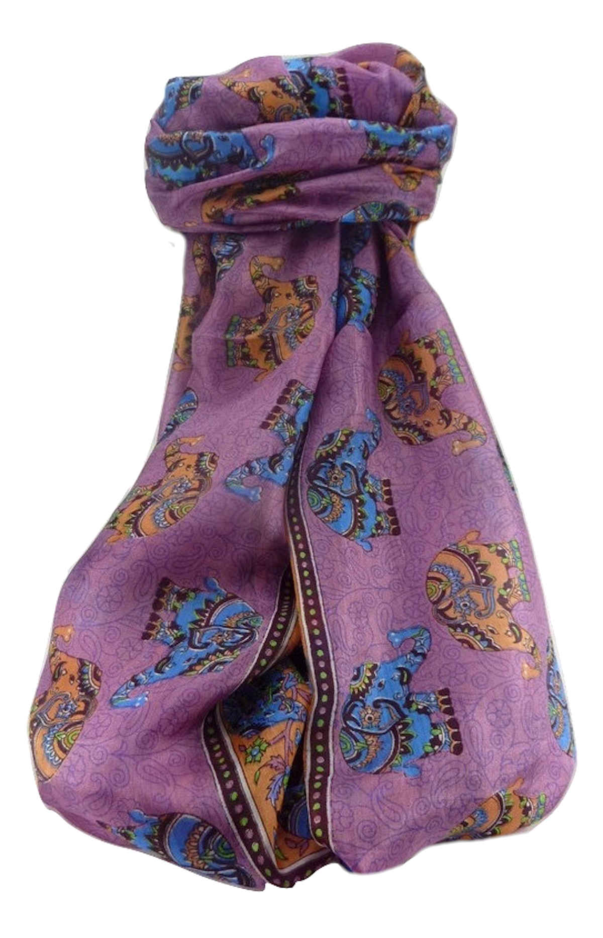 Mulberry Silk Traditional Long Scarf  Yahan Maroon by Pashmina & Silk