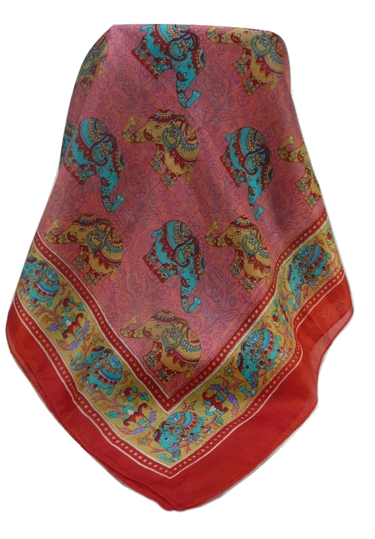 Mulberry Silk Traditional Long Scarf  Yahan Scarlet by Pashmina & Silk