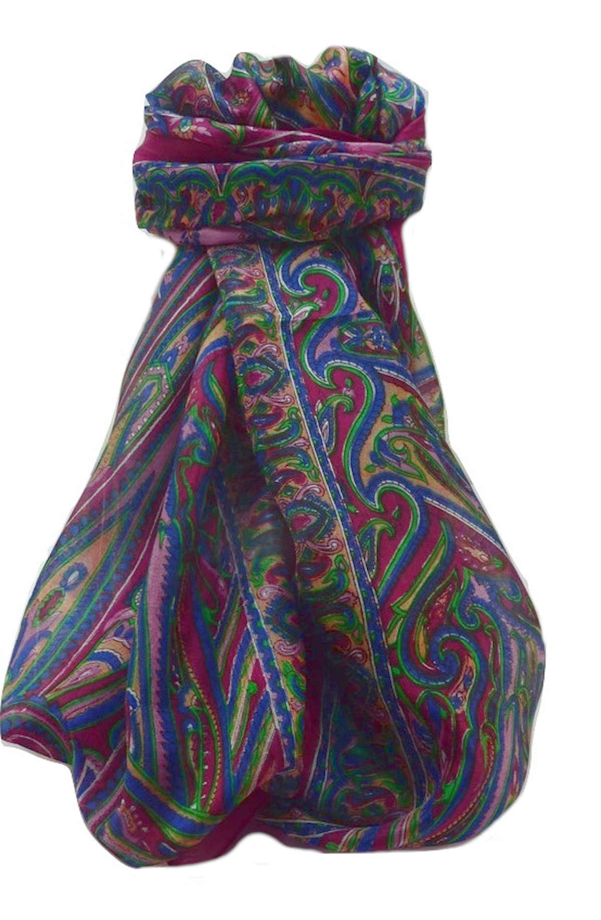 Mulberry Silk Traditional Long Scarf  Yami Pink by Pashmina & Silk