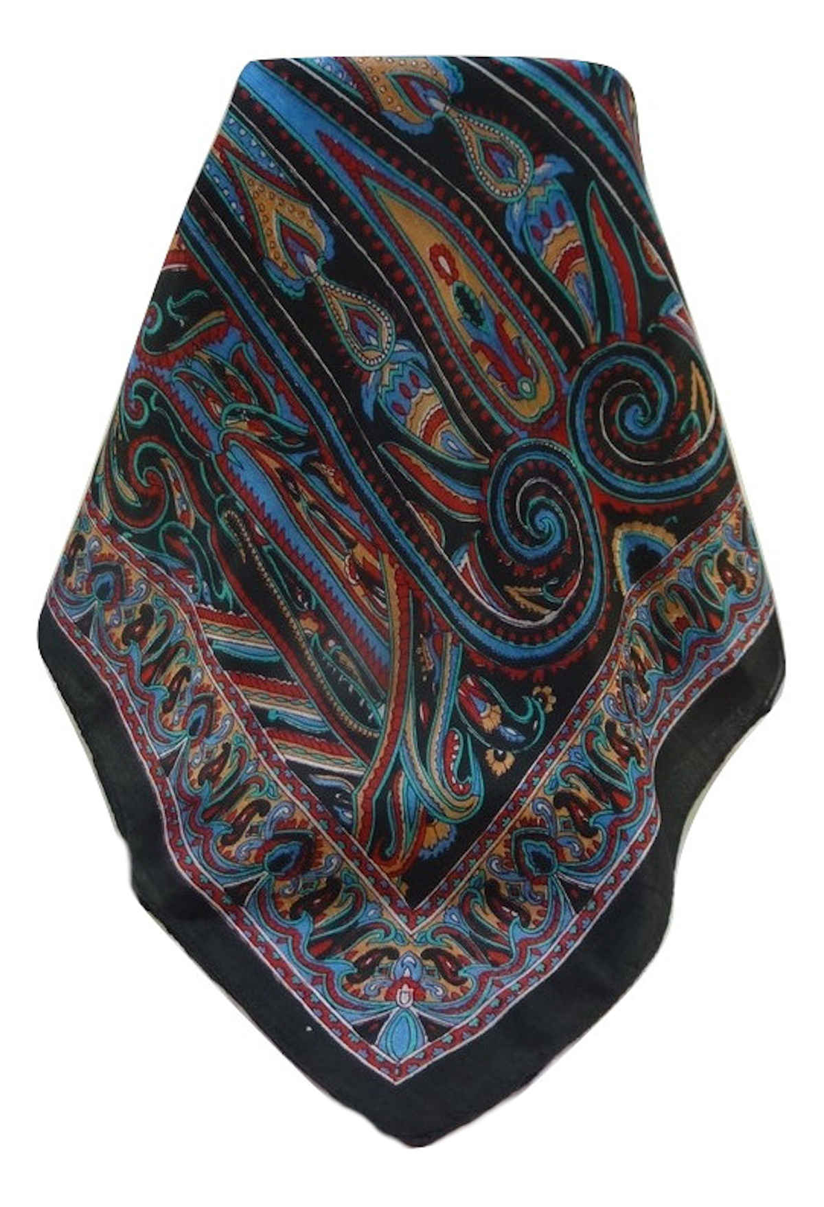Mulberry Silk Traditional Long Scarf  Yami Black by Pashmina & Silk
