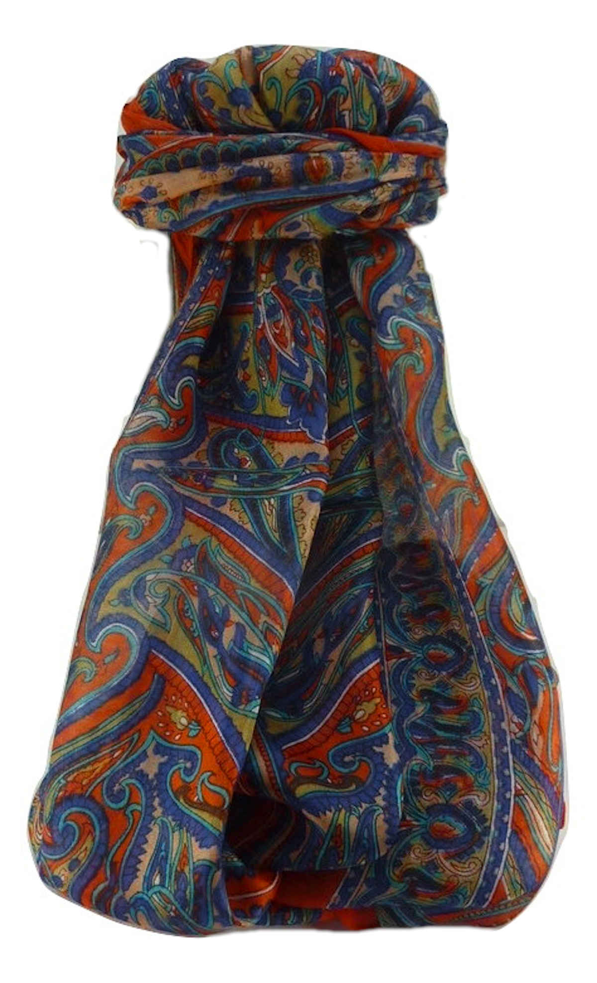 Mulberry Silk Traditional Long Scarf  Yami Marigold by Pashmina & Silk