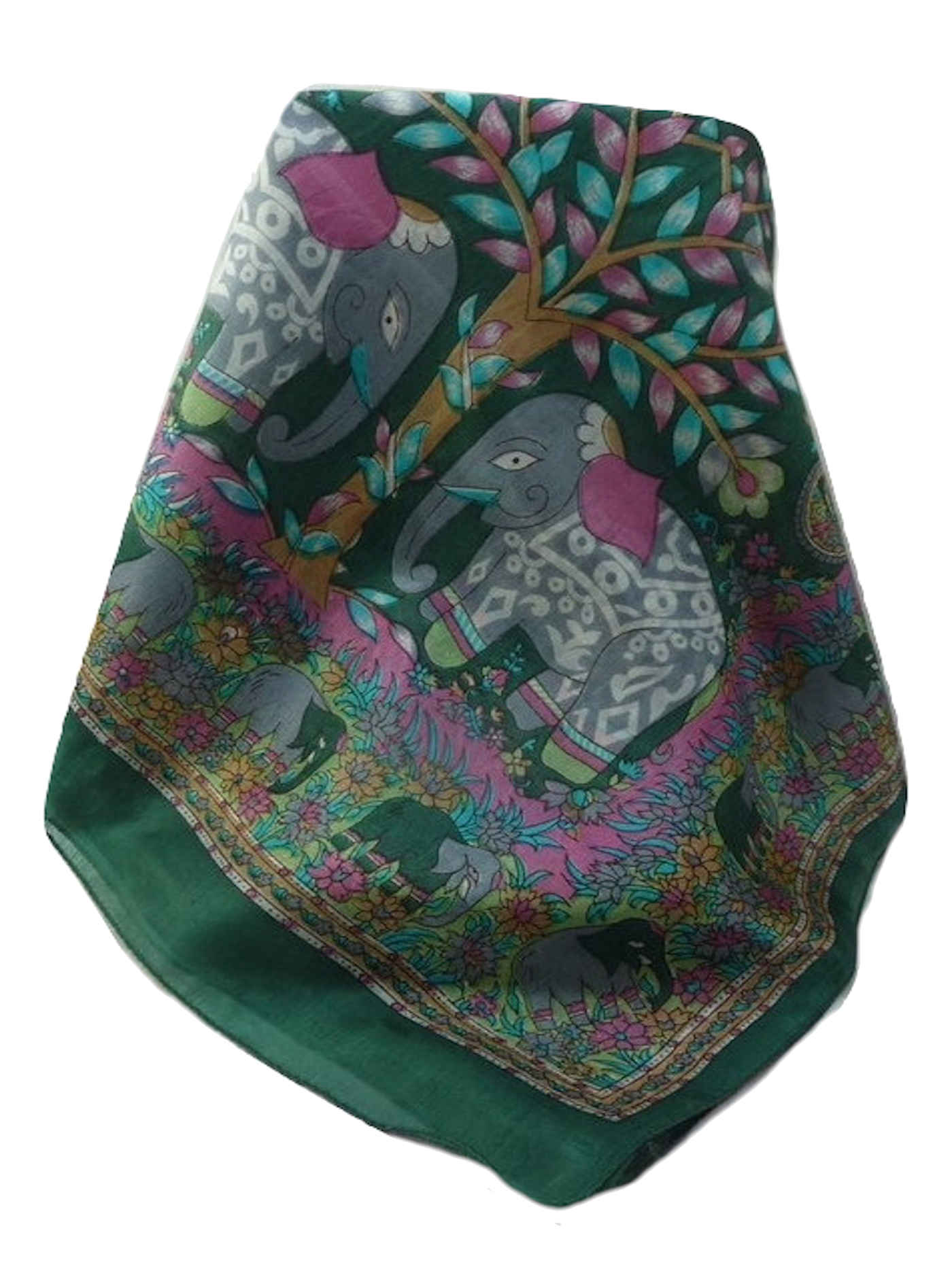 Mulberry Silk Traditional Long Scarf  Zhu Sage by Pashmina & Silk