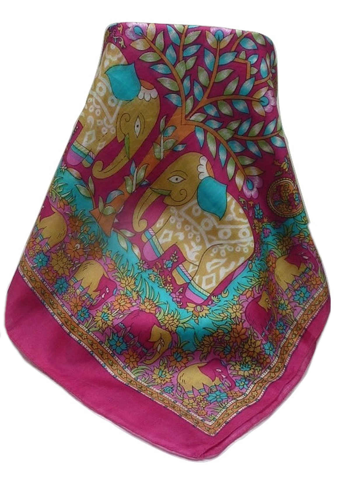 Mulberry Silk Traditional Long Scarf  Zhu Pink by Pashmina & Silk