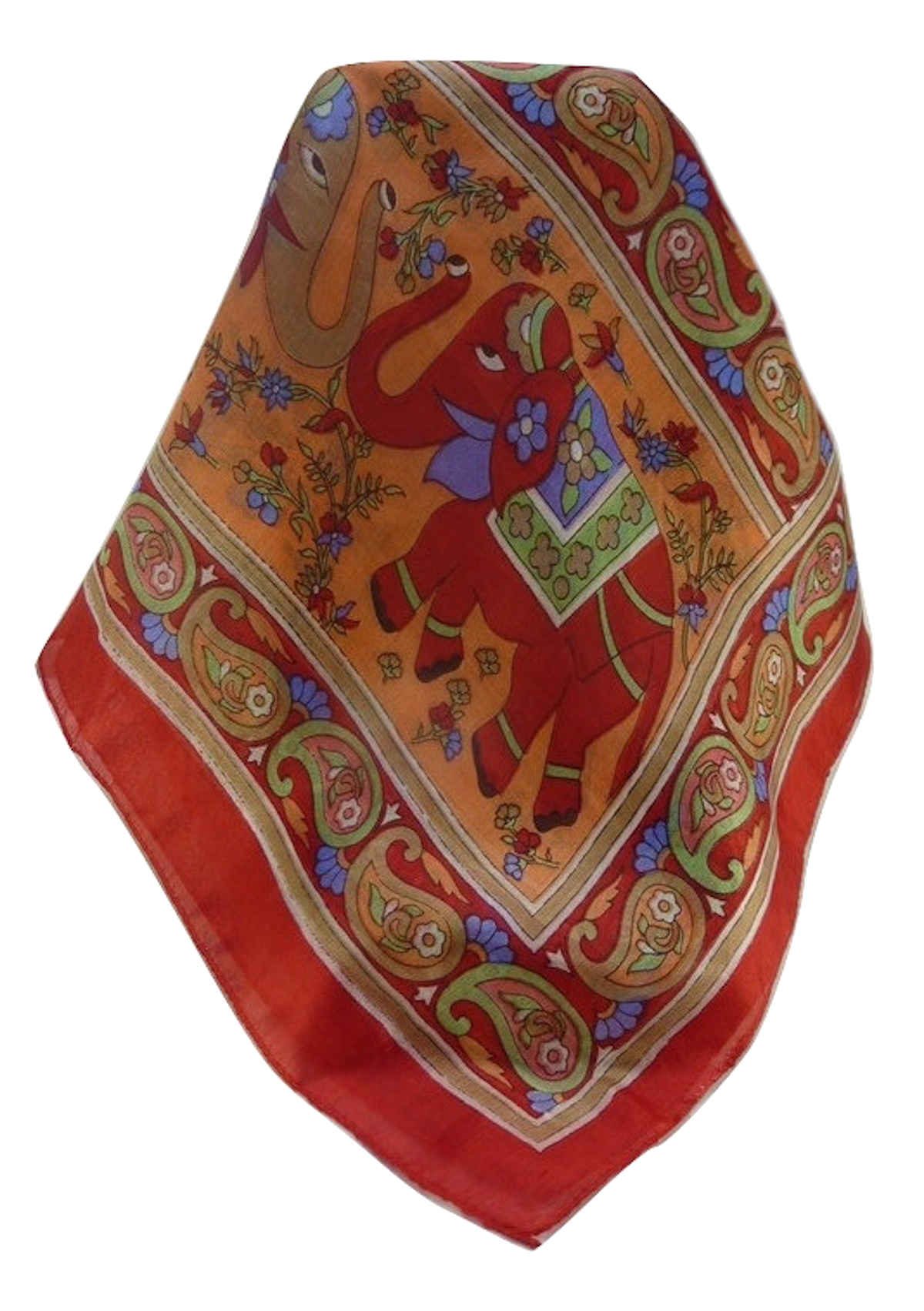 Mulberry Silk Traditional Long Scarf  Zinta Scarlet by Pashmina & Silk