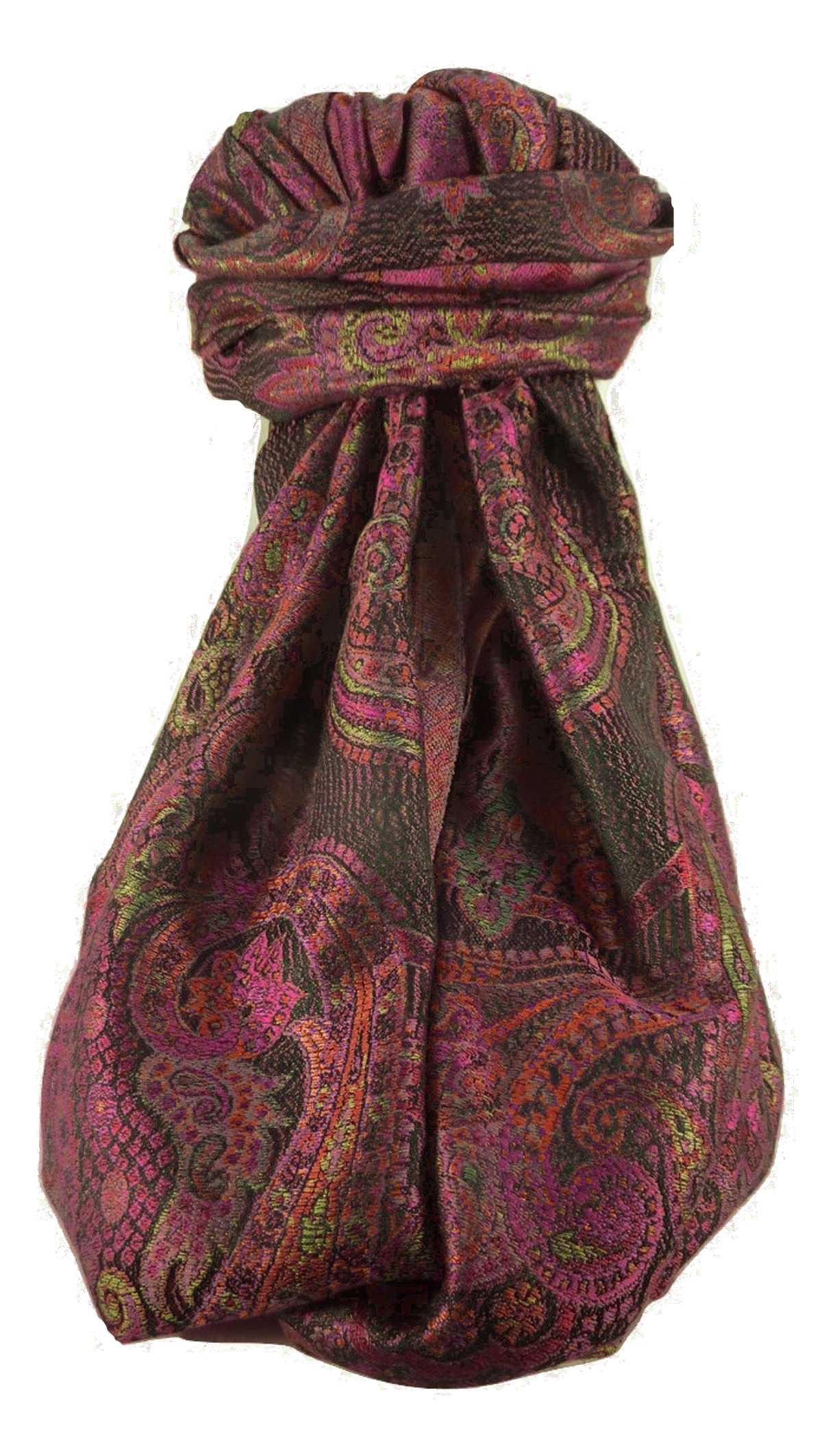 Mens Jamawar Premium Silk Scarf Pattern 8819 by Pashmina & Silk