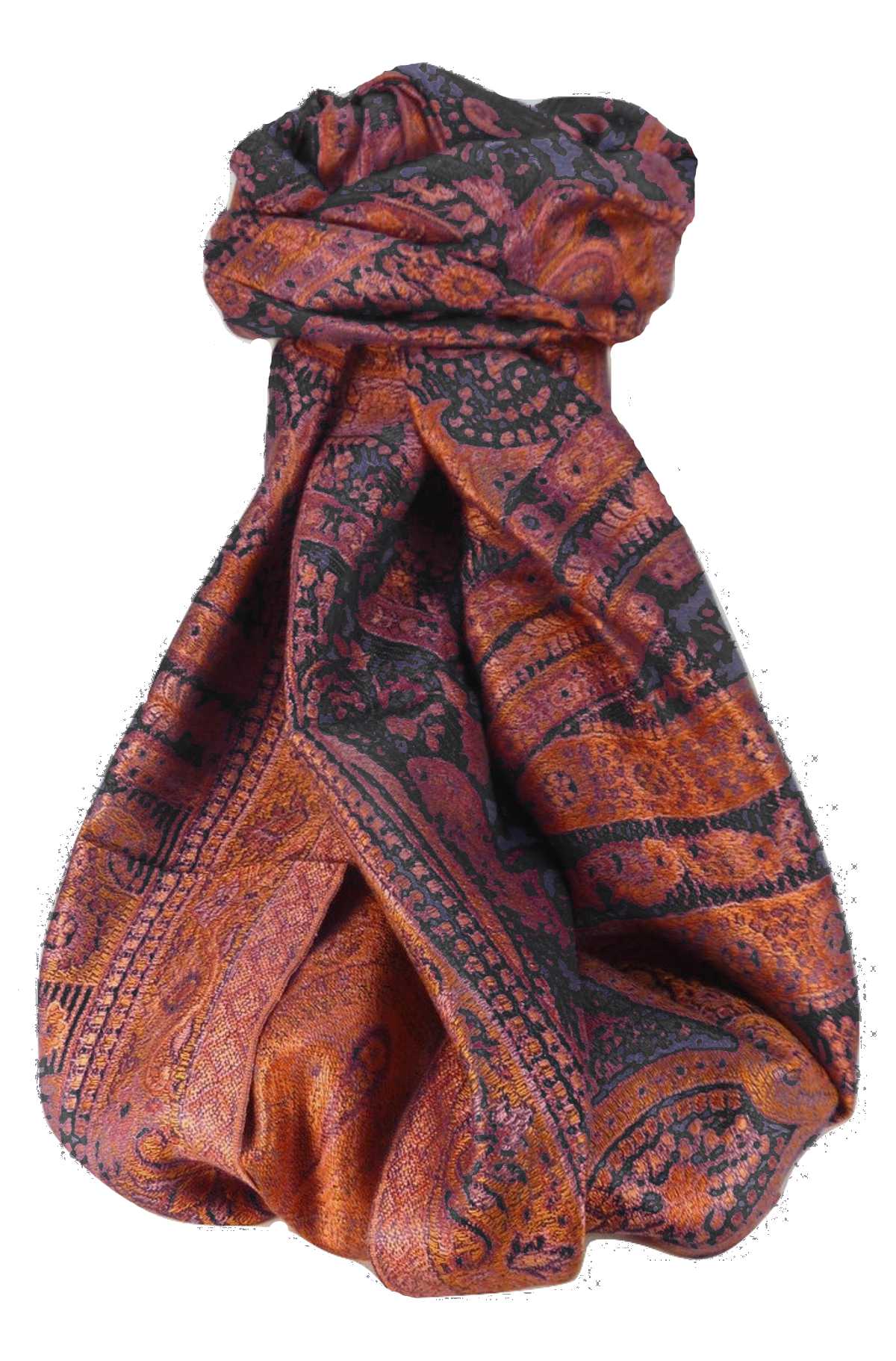 Mens Jamawar Premium Silk Scarf Pattern 9359 by Pashmina & Silk