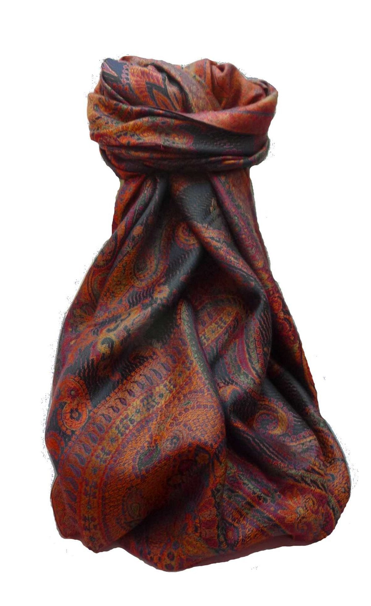 Mens Jamawar Premium Silk Scarf Pattern 9649 by Pashmina & Silk