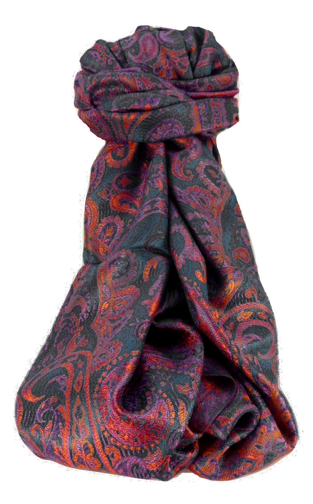 Mens Jamawar Premium Silk Scarf Pattern 9809 by Pashmina & Silk