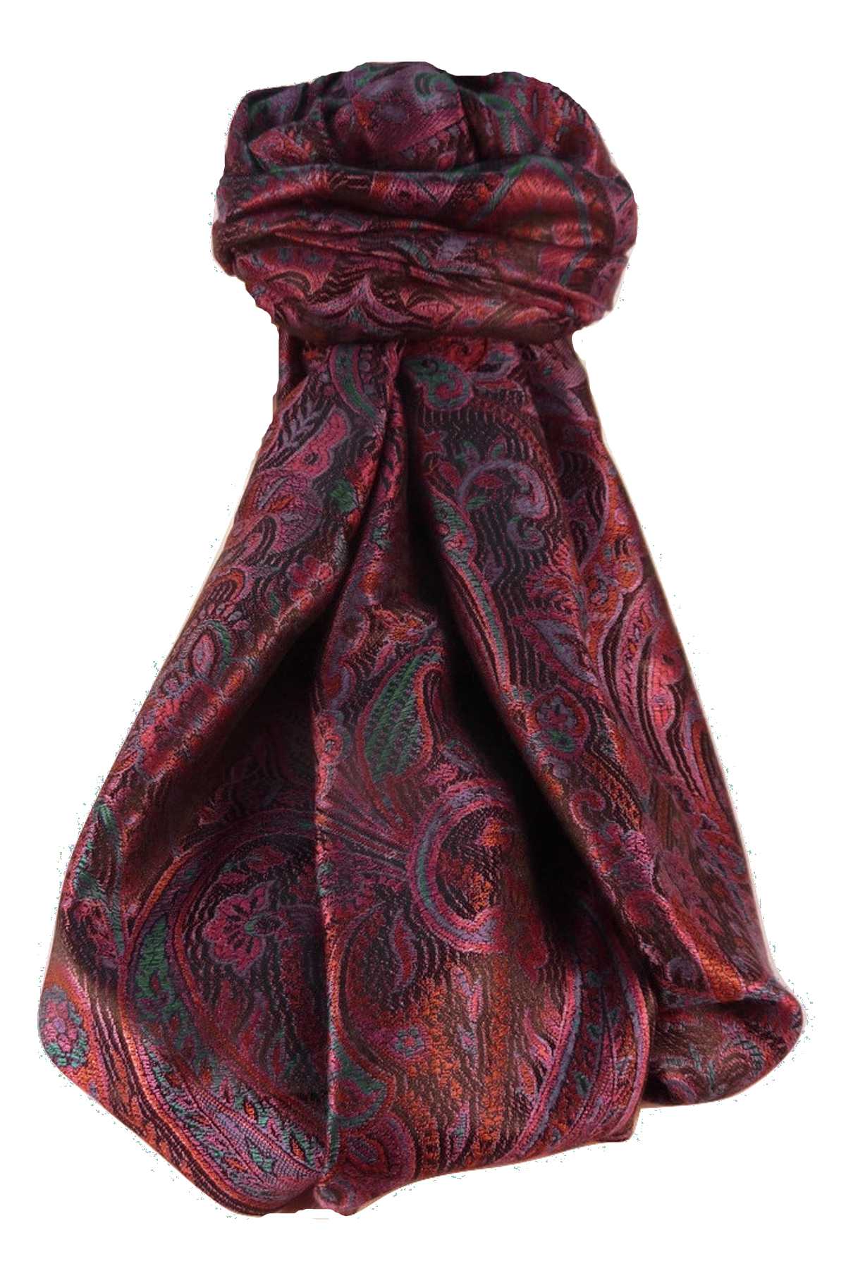 Mens Jamawar Premium Silk Scarf Pattern 9939 by Pashmina & Silk