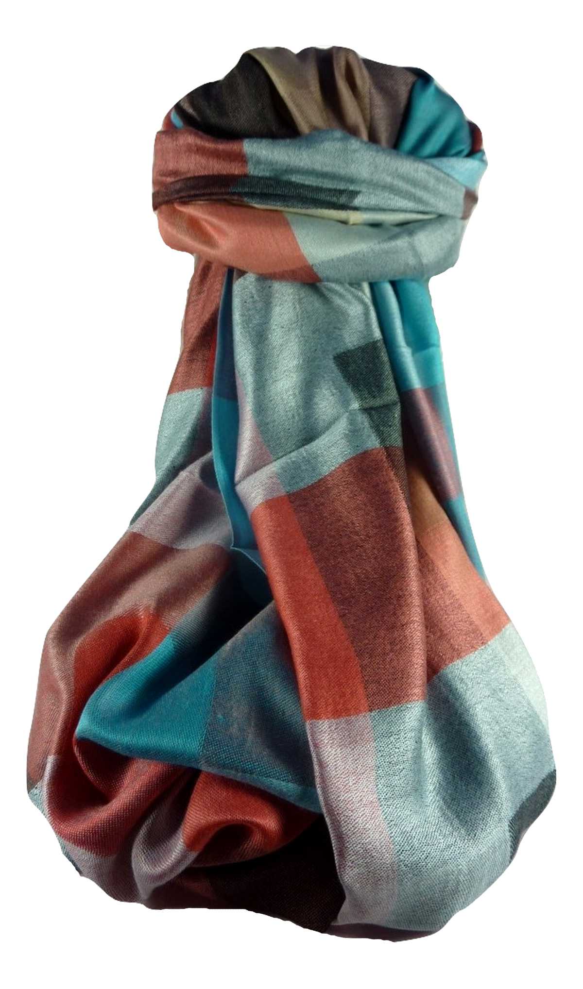 Mens Premium Silk Check Stole 3969 by Pashmina & Silk