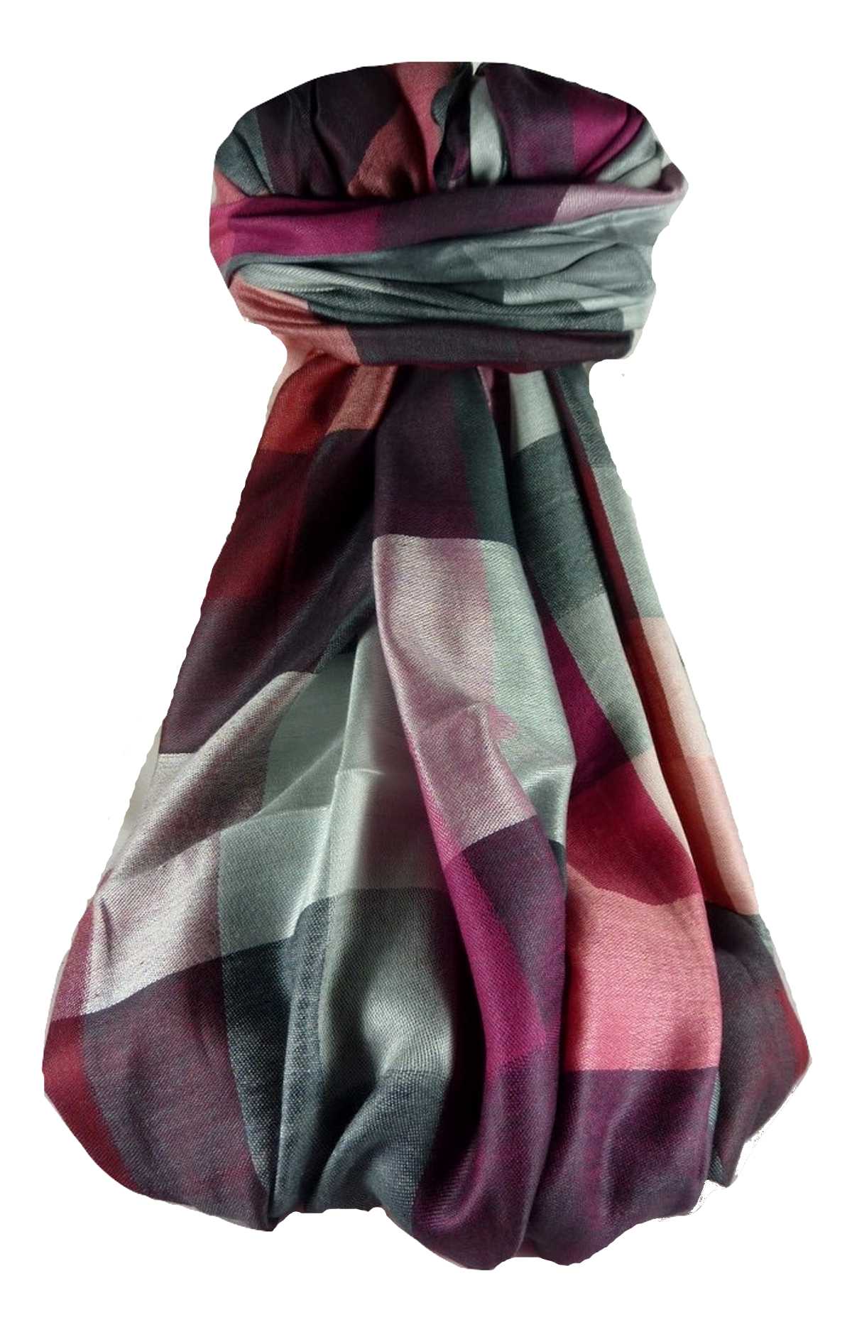 Mens Premium Silk Check Stole 4669 by Pashmina & Silk