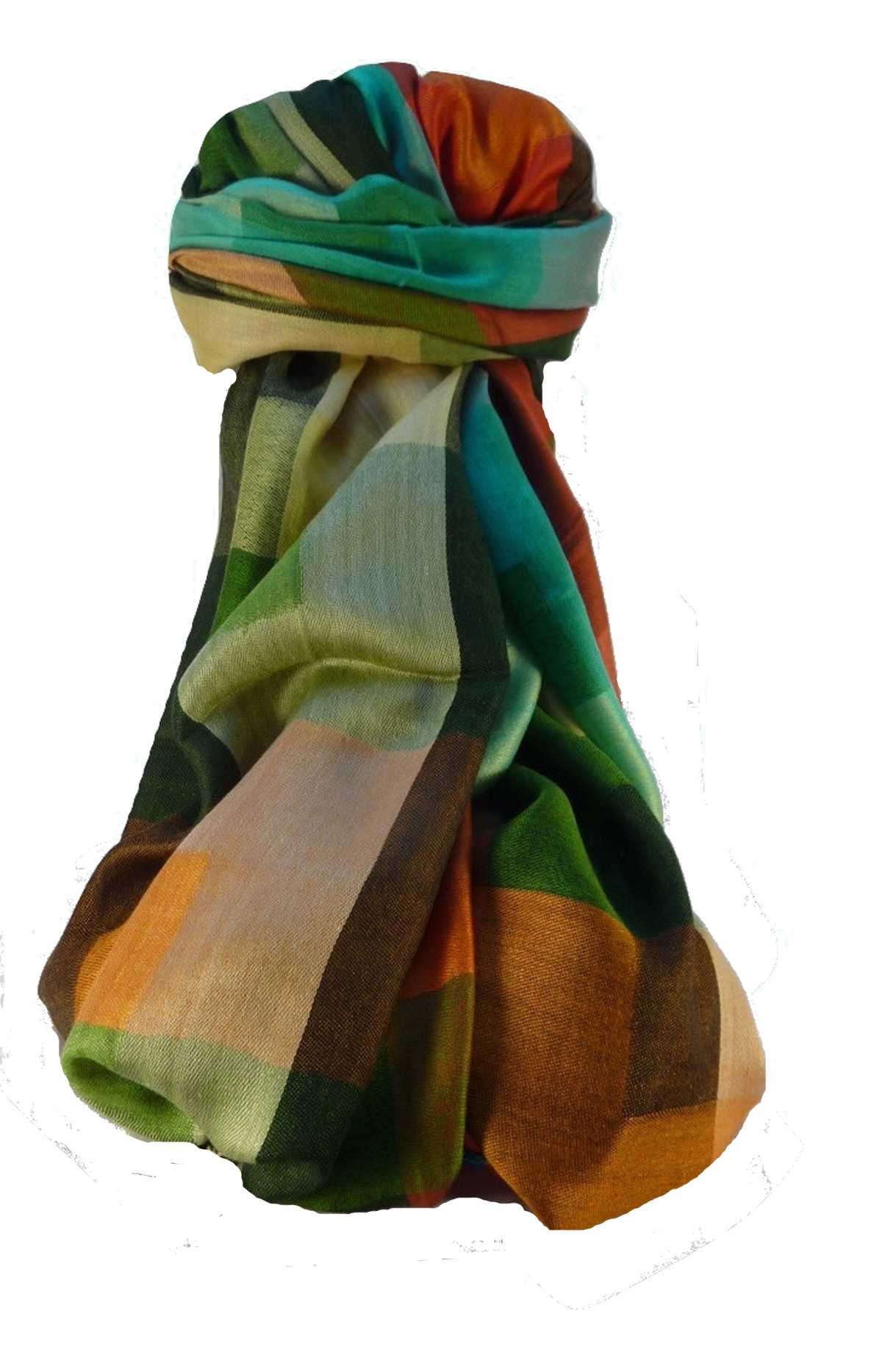 Mens Premium Silk Check Stole 5529 by Pashmina & Silk