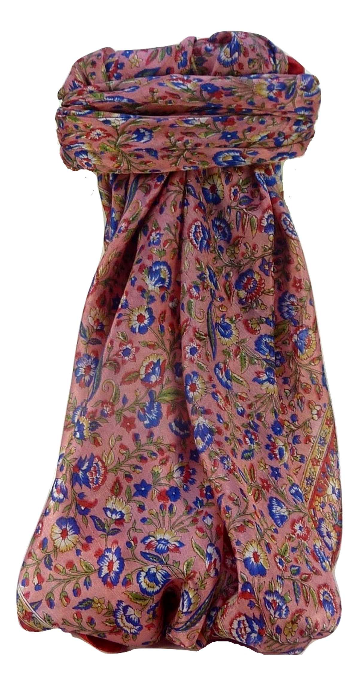 Tradizionale Sciarpa Quadrata di Seta Dula Scarlet di Pashmina & Silk