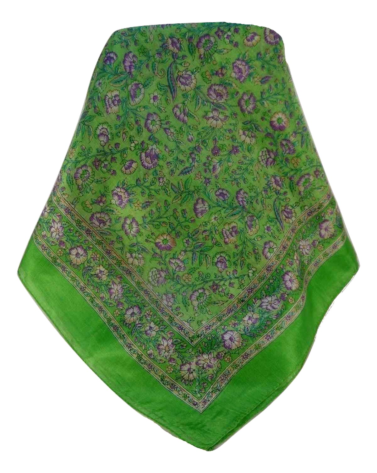 Tradizionale Sciarpa Quadrata di Seta Dula Jade di Pashmina & Silk