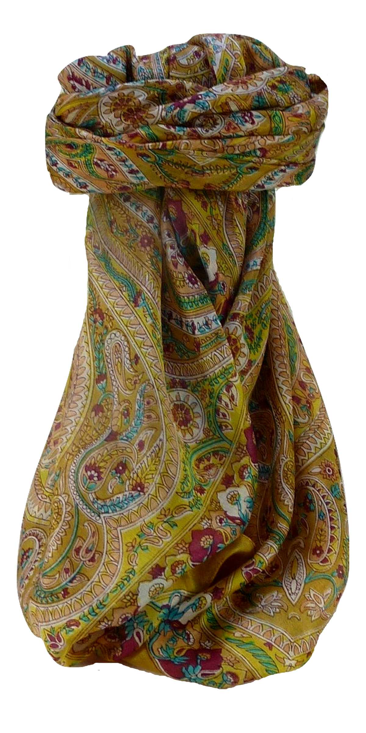 Echarpe Traditional Soie de Mûrier Kuldeep Caramel