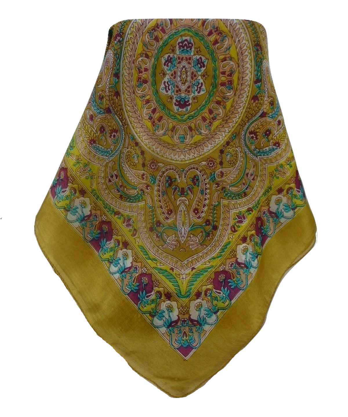 Echarpe Traditional Soie de Mûrier Kuldeep Caramel