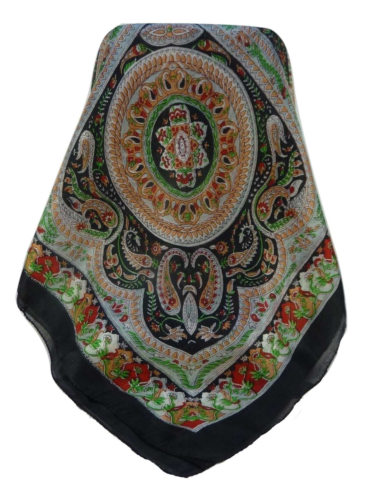 Echarpe Traditional Soie de Mûrier Kuldeep Black