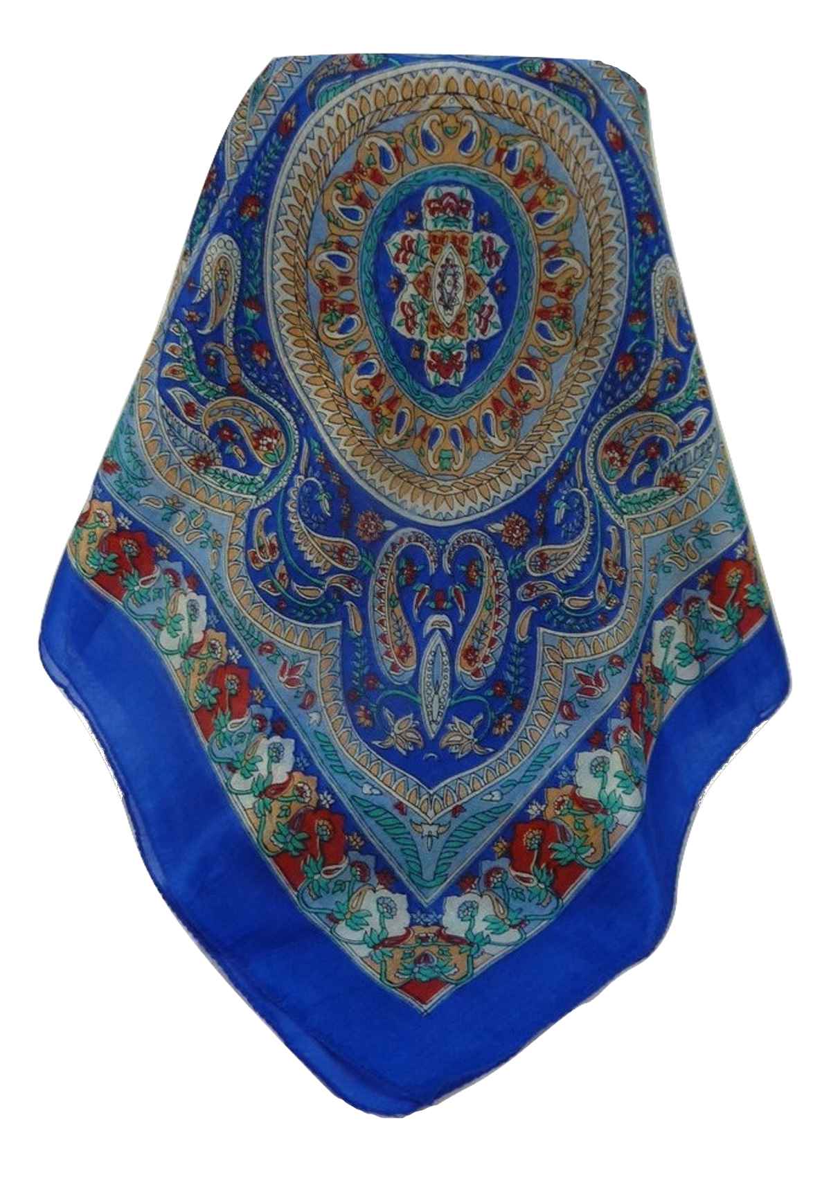 Echarpe Traditional Soie de Mûrier Kuldeep Blue