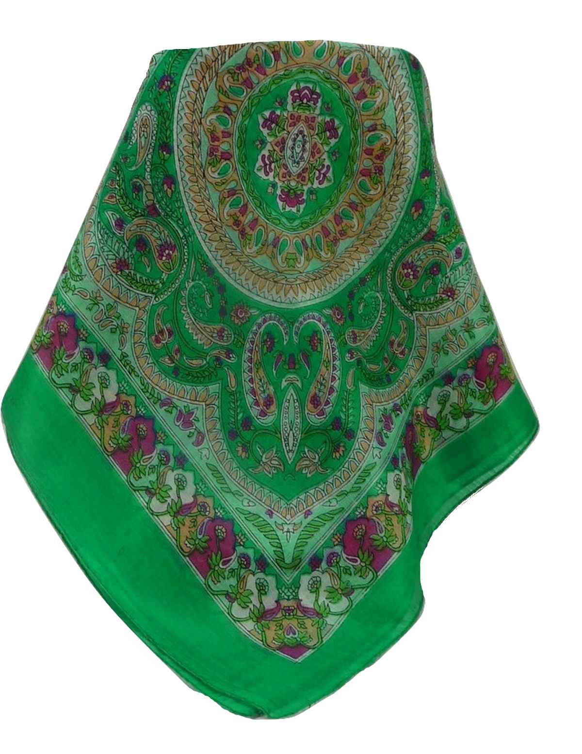 Mulberry Silk Traditional Square Scarf Ridan Jade by Pashmina & Silk