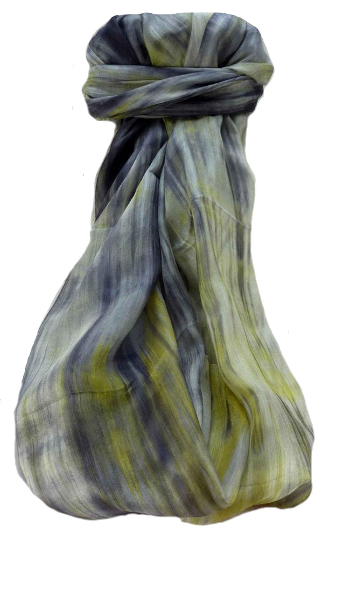 Vietnamese Pure Silk Long Scarf Lai-Chau Primrose by Pashmina & Silk