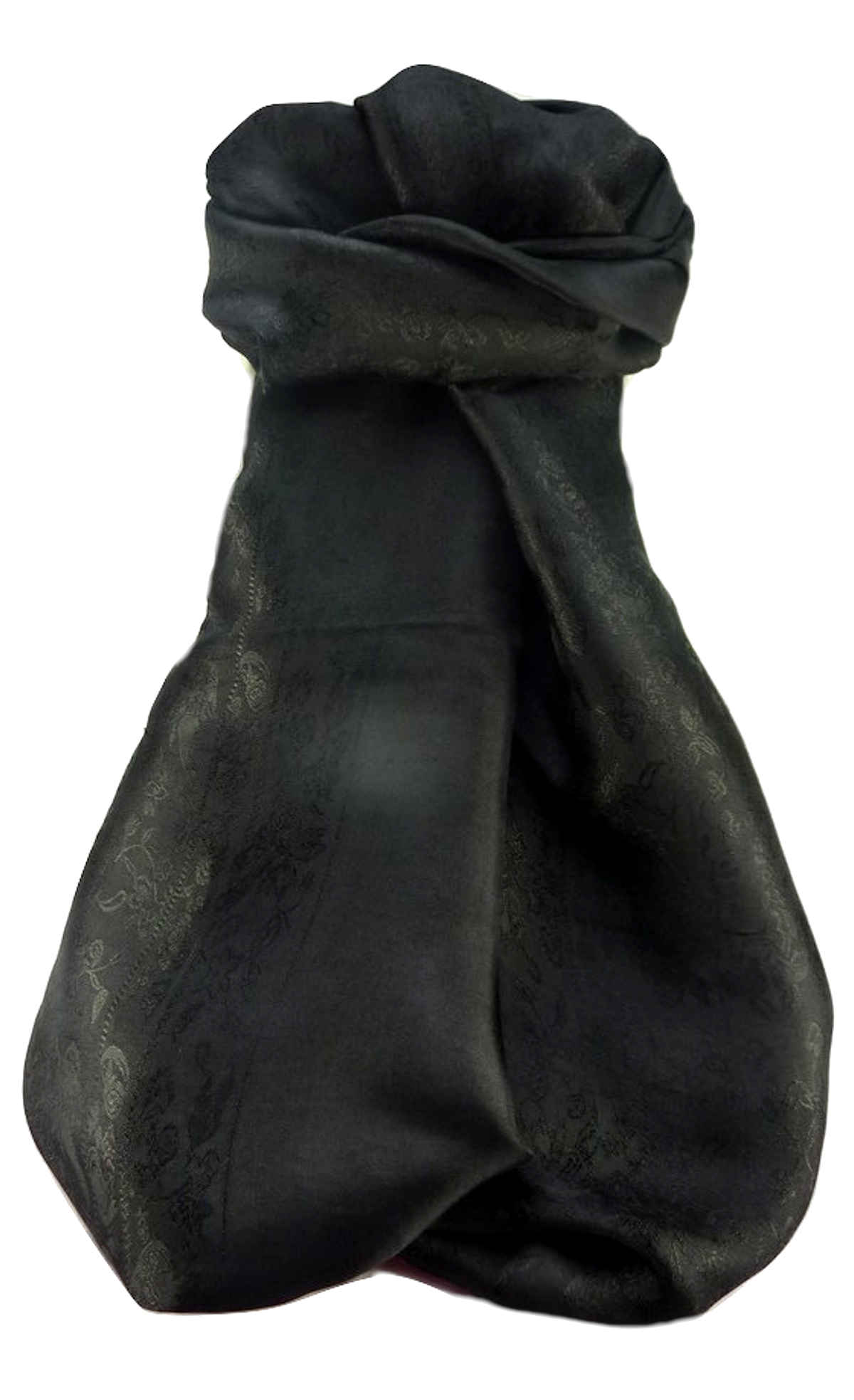 Sciarpa di Seta Reversible Vietnam Hoi-An Fai-Fo Black