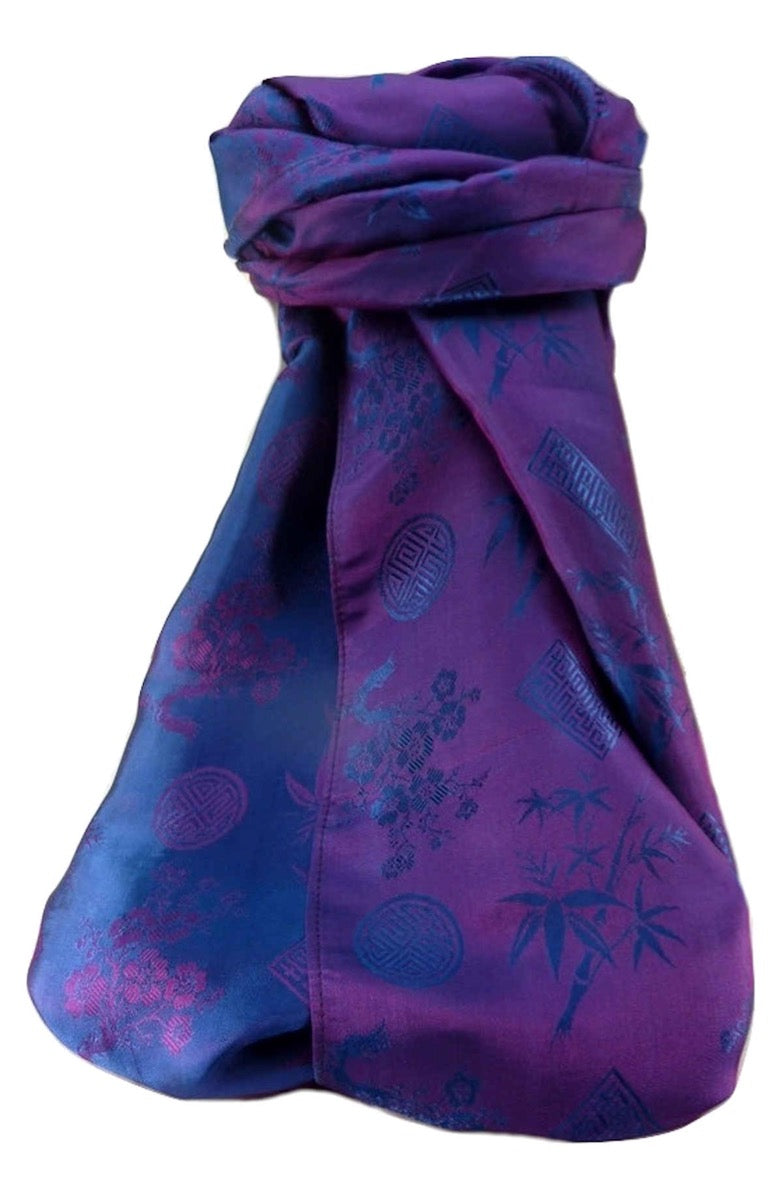 Sciarpa di Seta Reversible Vietnam Hoi-An Quang-Nam Violet