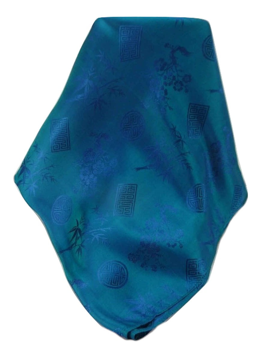 Sciarpa di Seta Reversible Vietnam Hoi-An Quang-Nam Teal