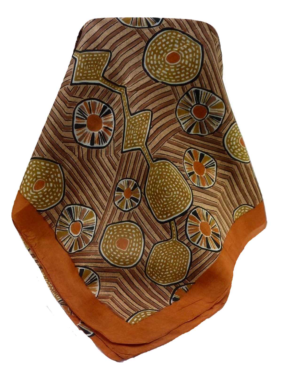 Mulberry Silk Contemporary Long Scarf Geometric G143 by Pashmina & Silk